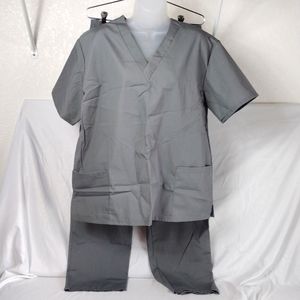 Women's size small scrubs gray color new with tags